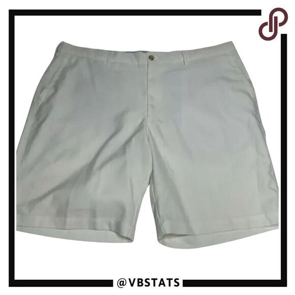 Peter Millar Optic White Golf Shorts in Size 40W x 8.5" IS - Picture 1 of 8